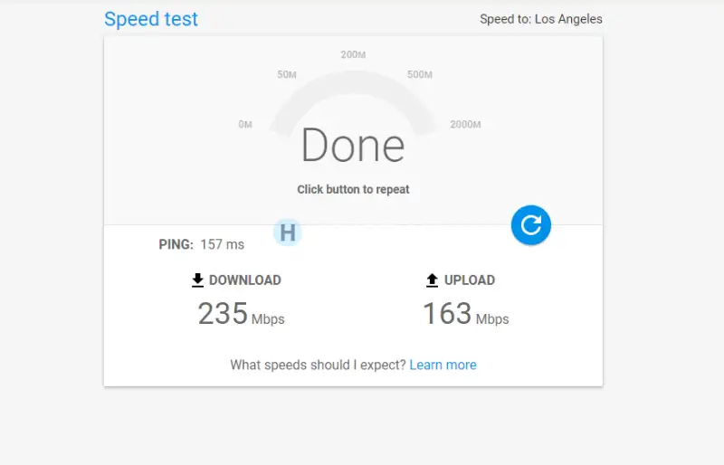 google-fiber-인터넷-속도-측정-결과